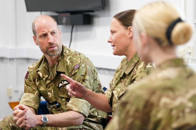 . 28 04 2026. Anglesey, United Kingdom. Prince William during a visit to RAF Valley on the island of Anglesey in Wales, United Kingdom.  xPoolx xi-Imagesx IIM-26741-0013