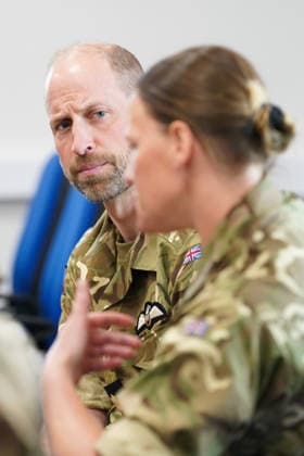 . 28 04 2026. Anglesey, United Kingdom. Prince William during a visit to RAF Valley on the island of Anglesey in Wales, United Kingdom.  xPoolx xi-Imagesx IIM-26741-0014