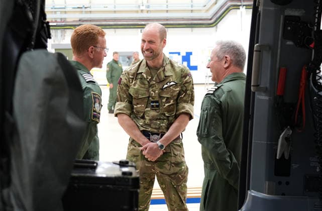 . 28 04 2026. Anglesey, United Kingdom. Prince William during a visit to RAF Valley on the island of Anglesey in Wales, United Kingdom.  xPoolx xi-Imagesx IIM-26741-0016