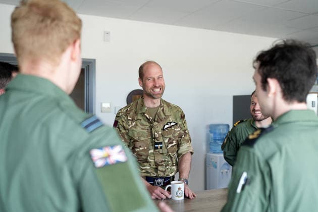 . 28 04 2026. Anglesey, United Kingdom. Prince William during a visit to RAF Valley on the island of Anglesey in Wales, United Kingdom.  xPoolx xi-Imagesx IIM-26741-0028