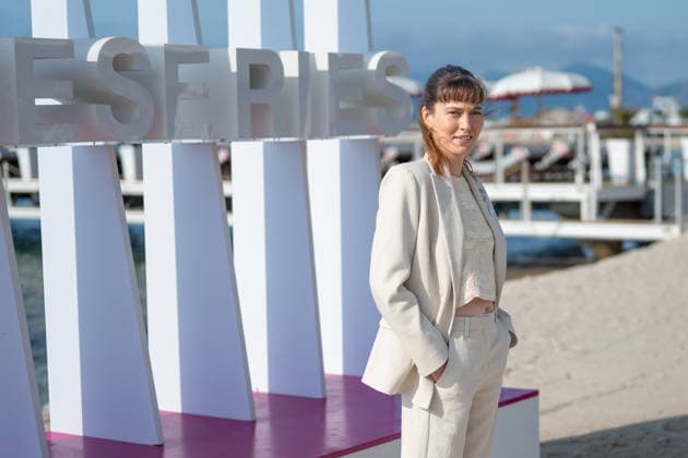 Erika Sainte attends the Zodiaque photocall in Hotel Majestic Beach during 9th CanneSeries festival in Cannes, France on April 28, 2026 Photo by Loran Mafar Starface 455461 2026 04 28 Cannes France  Copyright: xLoranxMafarx xStarfacex STAR_455461_002