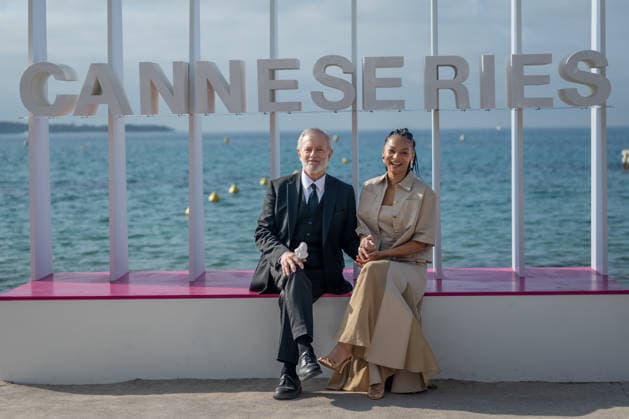 Francis Huster and Phylipa Phoenix attend the Zodiaque photocall in Hotel Majestic Beach during 9th CanneSeries festival in Cannes, France on April 28, 2026 Photo by Loran Mafar Starface 455461 2026 04 28 Cannes France  Copyright: xLoranxMafarx xStarfacex STAR_455461_004