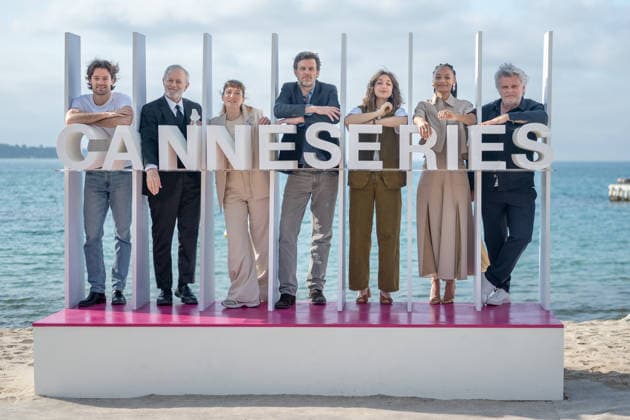 Zodiaque Crew attend the Zodiaque photocall in Hotel Majestic Beach during 9th CanneSeries festival in Cannes, France on April 28, 2026 Photo by Loran Mafar Starface 455461 2026 04 28 Cannes France  Copyright: xLoranxMafarx xStarfacex STAR_455461_007