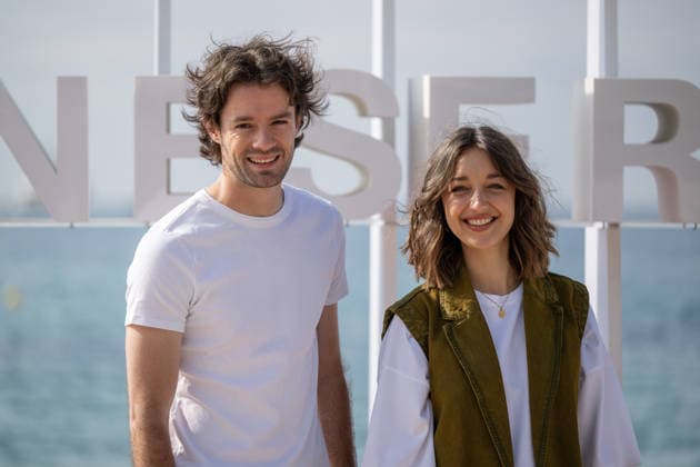 Alex Doux and Zoi Severin attend the Zodiaque photocall in Hotel Majestic Beach during 9th CanneSeries festival in Cannes, France on April 28, 2026 Photo by Loran Mafar Starface 455461 2026 04 28 Cannes France  Copyright: xLoranxMafarx xStarfacex STAR_455461_037