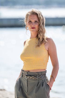 Deborah Krey attends the L or bleu photocall in Hotel Majestic Beach during 9th CanneSeries festival in Cannes, France on April 28, 2026 Photo by Loran Mafar Starface 455461 2026 04 28 Cannes France  Copyright: xLoranxMafarx xStarfacex STAR_455461_068