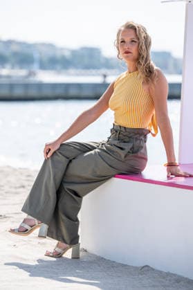 Deborah Krey attends the L or bleu photocall in Hotel Majestic Beach during 9th CanneSeries festival in Cannes, France on April 28, 2026 Photo by Loran Mafar Starface 455461 2026 04 28 Cannes France  Copyright: xLoranxMafarx xStarfacex STAR_455461_071