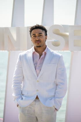 Kriss Laffitte attends the L or bleu photocall in Hotel Majestic Beach during 9th CanneSeries festival in Cannes, France on April 28, 2026 Photo by Loran Mafar Starface 455461 2026 04 28 Cannes France  Copyright: xLoranxMafarx xStarfacex STAR_455461_074