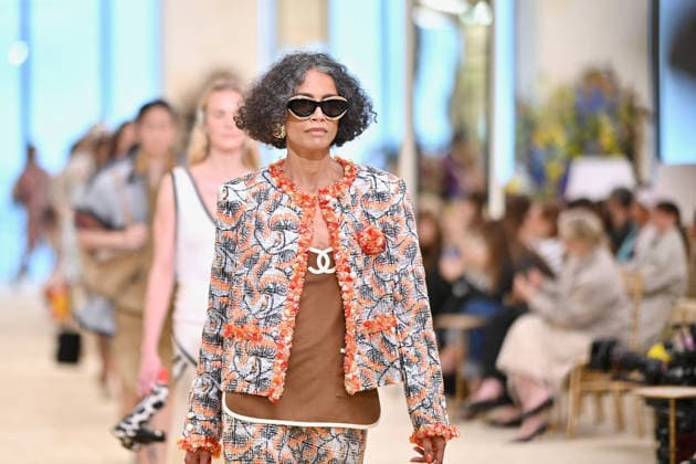 Chanel Cruise 2026 27 - Runway A model walks the runway at the Chanel Cruise 2026-2027 fashion show at Casino Municipal in Biarritz, France on April 28, 2026. Photo by Franck Castel ABACAPRESS.COM Biarritz France  Copyright: xCastelxFranck ABACAx