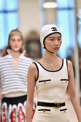 Chanel Cruise 2026 27 - Runway A model walks the runway at the Chanel Cruise 2026-2027 fashion show at Casino Municipal in Biarritz, France on April 28, 2026. Photo by Franck Castel ABACAPRESS.COM Biarritz France  Copyright: xCastelxFranck ABACAx