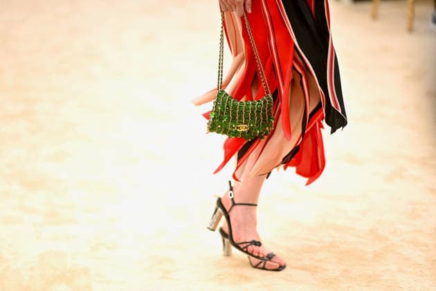 Chanel Cruise 2026 27 - Runway Fashion detail - A model walks the runway at the Chanel Cruise 2026-2027 fashion show at Casino Municipal in Biarritz, France on April 28, 2026. Photo by Franck Castel ABACAPRESS.COM Biarritz France  Copyright: xCastelxFranck ABACAx