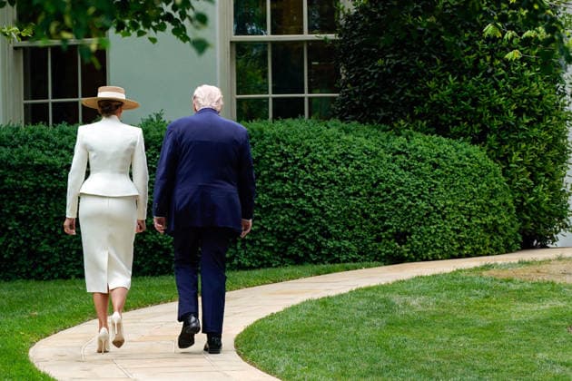 King Charles White House Visit WASHINGTON, DC - APRIL 28: U.S. President Donald Trump and First Lady Melania Trump after The United Kingdom’s King Charles III and Queen Camilla departed after a ceremonial visit on Tuesday, April 28, 2026 at the White House in Washington, D.C. King Charles is expected to make a joint address to Congress before returning for a State Dinner in the evening. Photo by Maxine Wallace Pool ABACAPRESS.COM Washington DC United States  Copyright: xPool ABACAx