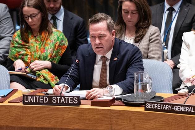 April 28, 2026, Bronx, New York, USA: Ambassador Mike Waltz of United States speaks during Security Council meeting on The situation in the Middle East, including the Palestinian question Quarterly Open Debate at UN Headquarters in New York, NY on April 28, 2026. Bronx USA - ZUMAr339 20260428_znp_r339_051 Copyright: xLevxRadinx