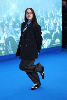 . 28 04 2026. London, United Kingdom. Billie Eilish arriving at the Billie Eilish Hit Me Hard and Soft: The Tour Live in 3D premiere in London.  xStephenxLockx xi-Imagesx IIM-26739-0001