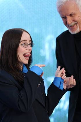 . 28 04 2026. London, United Kingdom. Billie Eilish arriving at the Billie Eilish Hit Me Hard and Soft: The Tour Live in 3D premiere in London.  xStephenxLockx xi-Imagesx IIM-26739-0015