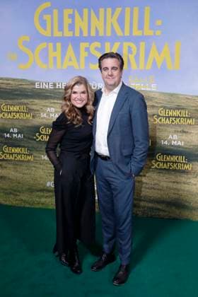 28 04 2026, Anke Engelke, Bastian Pastewka, at the German premiere of GLENNKILL EIN SCHAFSKRIMI in Berlin, Kino in der Kulturbrauerei, Berlin Germany, Germany