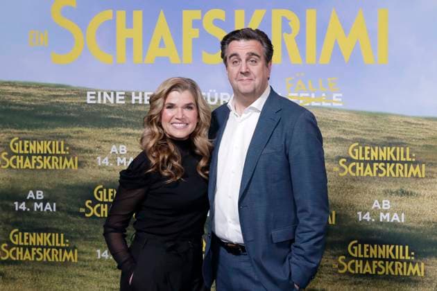 28 04 2026, Anke Engelke, Bastian Pastewka, at the German premiere of GLENNKILL EIN SCHAFSKRIMI in Berlin, Kino in der Kulturbrauerei, Berlin Germany, Germany