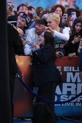 BILLIE EILISH - HIT ME HARD AND SOFT: THE TOUR UK Premiere Billie Eilish, guest and guest at BILLIE EILISH - HIT ME HARD AND SOFT: THE TOUR (LIVE IN 3D) UK Premiere at Odeon Luxe, Leicester Square in London on 28 April 2026, Credit:James Shaw Avalon UK, London  Copyright: xJamesxShawx xAvalonx 1095051692