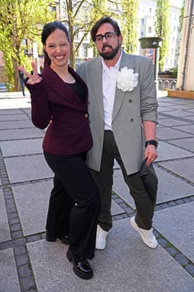 Nadja Jo Klapper, Steven Preisner at the premiere of GLENNKILL EIN SCHAFSKRIMI at the cinema in the Kulturbrauerei in Berlin on 28 04 2026