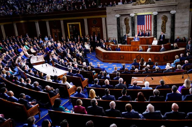 Britain s King Charles III delivers an address to a joint meeting of Congress at the U.S. Capitol in Washington DC on Tuesday, April 28, 2026. The king and Queen Camilla are on a four-day state visit to the U.S. with stops in Washington and New York.  WAP20260428966 BONNIExCASH