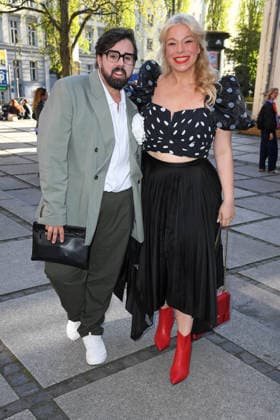 Steven Preisner, Caterina Pogorzelski at the premiere of GLENNKILL EIN SCHAFSKRIMI at the cinema in the Kulturbrauerei in Berlin on 28 04 2026
