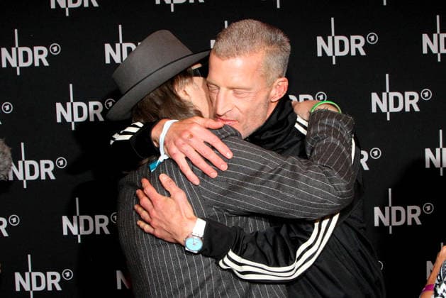 Udo Lindenberg and Benjamin von Stuckrad Barre at the premiere of the ARD documentary film UDO Rebel Rockstar Icon from May 10, 2026 in the ARD Mediathek on April 28, 2026 at the Astor Film Lounge in Hamburg Udo Lindenberg and Benj