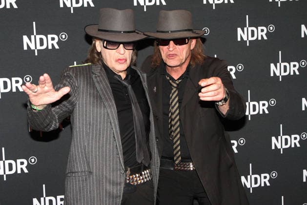 Udo Lindenberg and his Doppelgaenger at the premiere of the ARD documentary film UDO Rebel Rockstar Icon available in the ARD Mediathek from May 10, 2026 on April 28, 2026 at the Astor Film Lounge in Hamburg, Germany Udo Lindenberg at the premiere of the ARD documentary fi