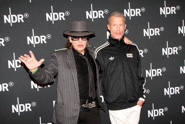 Udo Lindenberg and Benjamin von Stuckrad Barre at the premiere of the ARD documentary film UDO Rebel Rockstar Icon from May 10, 2026 in the ARD Mediathek on April 28, 2026 at the Astor Film Lounge in Hamburg Udo Lindenberg and Benja