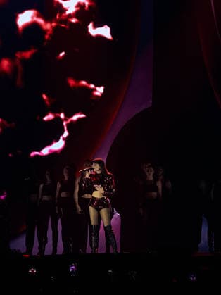 Pesaro Annalisa Concert 2026 Pictured: Annalisa and her dance group  Copyright: xpaolobarigelli.itx xipa-agency.netx xx IPA_Agency_IPA74303880