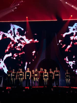 Pesaro Annalisa Concert 2026 Pictured: Annalisa and her dance group  Copyright: xpaolobarigelli.itx xipa-agency.netx xx IPA_Agency_IPA74303892