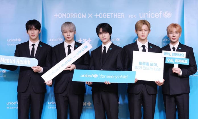 TXT at UNICEF event TXT at UNICEF event South Korean boy group Tomorrow X Together poses for a photo at a promotion event for the U.N. Children s Fund (UNICEF) in Seoul on April 29, 2026. (Yonhap) 2026-04-29 13:25:12 < 1980-2026 YONHAPNEWS AGENCY. .> ¼­¿ïÆ¯º°½Ã EDITORIAL USE ONLY  Copyright: xx PYH2026042911490034400 YonhapxNewsx yonphotos251868