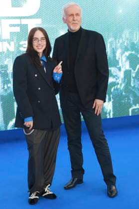 Billie Eilish and James Cameron at the premiere of the 3D concert film Billie Eilish Hit Me Hard and Soft The Tour at Odeon Luxe Leicester Square London, 28 04 2026 Foto:xD.xJonesx xFuturexImagex eilish_6412