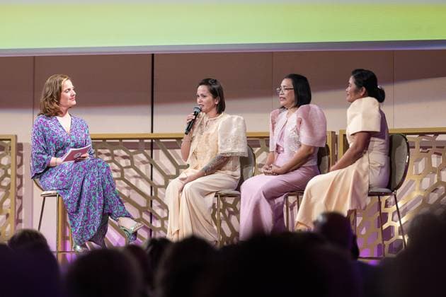 Laureates International Womed Award pictured during the 27th edition of the award ceremony of the Womed Award , for best female entrepreneur, organised by Markant and Unizo, Tuesday 28 April 2026 in Brussels.  JAMESxARTHURxGEKIERE 172334339