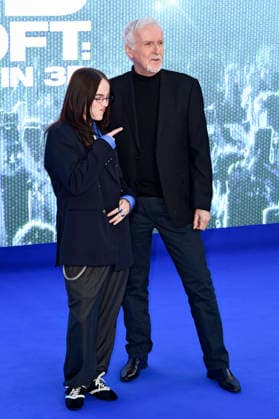 Billie Eilish and James Cameron at the premiere of the 3D concert film Billie Eilish Hit Me Hard and Soft The Tour at Odeon Luxe Leicester Square London, 28 04 2026 Foto:xS.xVasx xFuturexImagex eilish_6444