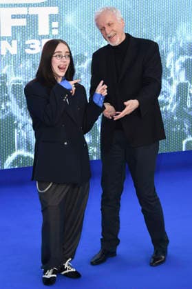 Billie Eilish and James Cameron at the premiere of the 3D concert film Billie Eilish Hit Me Hard and Soft The Tour at Odeon Luxe Leicester Square London, 28 04 2026 Foto:xS.xVasx xFuturexImagex eilish_6451
