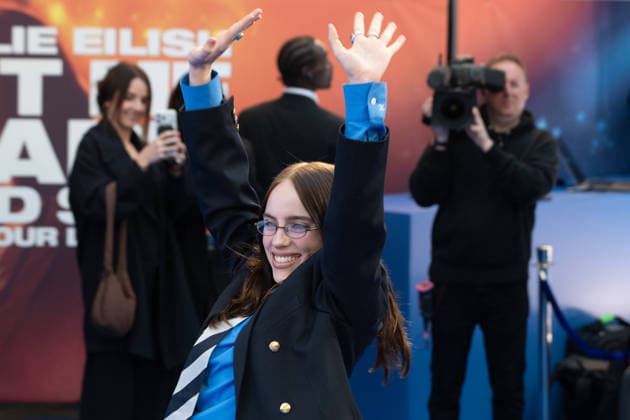 Billie Eilish attends the UK Premiere of Billie Eilish - Hit Me Hard and Soft: The Tour Live In 3D at Odeon Luxe Leicester Square in London, England. UK. Tuesday 28th April 2026. Copyright: xJamesxWarrenx ae75e670