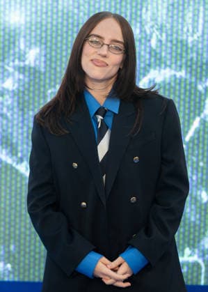 Billie Eilish attends the UK Premiere of Billie Eilish - Hit Me Hard and Soft: The Tour Live In 3D at Odeon Luxe Leicester Square in London, England. UK. Tuesday 28th April 2026. Copyright: xJamesxWarrenx ae75e674