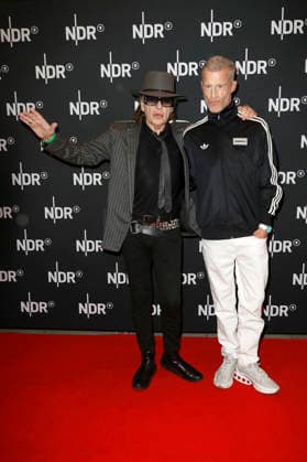 Udo Lindenberg and Benjamin von Stuckrad Barre at the premiere of the AERD documentary Udo Rebell Rockstar Icon in the Astor Filmlounge Hafencity Hamburg, 28 04 2026 Foto:xC.xTamckex xFuturexImagex udo_6422