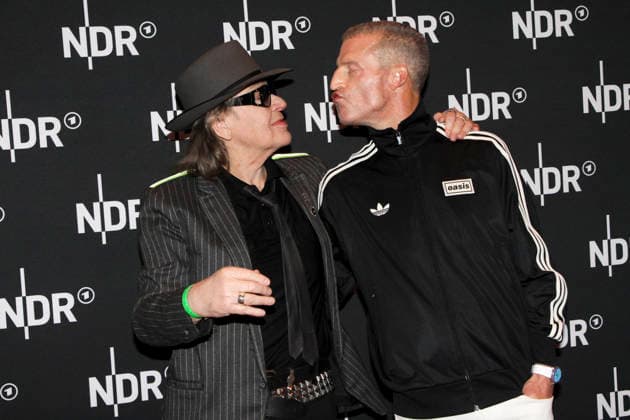 ABB LINDENBERG Udo Lindenberg, Benjamin von Stuckrad Barre on the red carpet at the Kino Welt Premiere of ARD Dekou UDO Rebell Rockstar Icon at Astor Filmlounge in Hafencity on April 28, 2026 in Hamburg Hamburg Germany