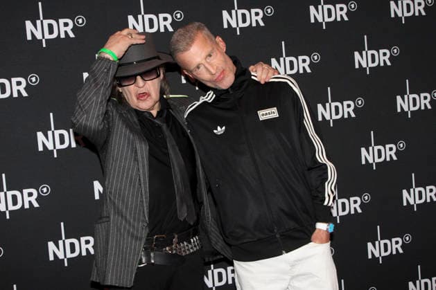 ABB LINDENBERG Udo Lindenberg, Benjamin von Stuckrad Barre on the red carpet at the Kino Welt Premiere of ARD Dekou UDO Rebell Rockstar Icon at Astor Filmlounge in Hafencity on April 28, 2026 in Hamburg Hamburg Germany