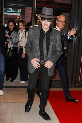 ABB LINDENBERG Udo Gerhard Lindenberg on the red carpet at the Kino Welt Premiere of the ARD Dekou UDO Rebel Rockstar Icon at the Astor Filmlounge in the Hafencity on April 28, 2026 in Hamburg Hamburg Germany