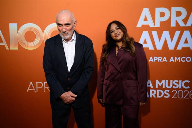 APRA MUSIC AWARDS 2026, Paul Kelly and Jessica Mauboy attend the 2026 APRA Music Awards at Hordern Pavilion, in Sydney, Wednesday, April 29, 2026. ( NO ARCHIVING SYDNEY NEW SOUTH WALES AUSTRALIA  Copyright: xDANxHIMBRECHTSx 20260429165710519415
