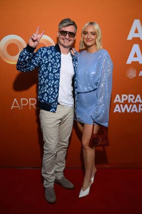 APRA MUSIC AWARDS 2026, George Sheppard and Emma Sheppard attend the 2026 APRA Music Awards at Hordern Pavilion, in Sydney, Wednesday, April 29, 2026. ( NO ARCHIVING SYDNEY NEW SOUTH WALES AUSTRALIA  Copyright: xDANxHIMBRECHTSx 20260429136473465013