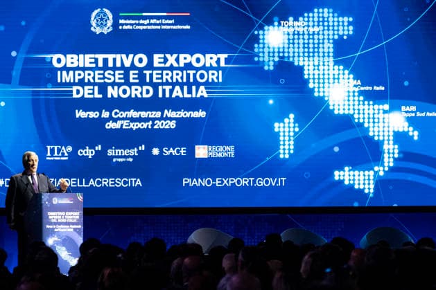 April 29, 2026, Turin, Piedmont, Italy: Italian Foreign Minister ANTONIO TAJANI attends the event Obiettivo Export: Imprese e territori del Nord Italia, in Turin on April 29. The conference is the first in a series aimed at promoting dialogue between companies and the Ministry of Foreign Affairs. Turin Italy - ZUMAs377 20260429_znp_s377_016 Copyright: xPietroxStariccox