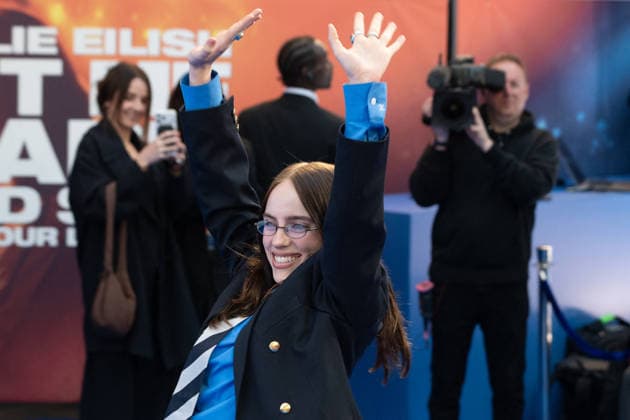 Billie Eilish Hit Me Hard and Soft UK Premiere - London Billie Eilish attends the UK Premiere of Billie Eilish - Hit Me Hard and Soft: The Tour Live In 3D at Odeon Luxe Leicester Square in London, England. UK. Tuesday 28th April 2026. Photo by James Warren Famous ABACAPRESS.COM London United Kingdom  Copyright: xFamous ABACAx