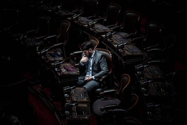 April 29, 2026, Caba, Buenos Aires, Argentina: ArgentinaÃ¢â‚¬â ¢s Cabinet Chief Manuel Adorni delivers a management report before Congress, backing President Javier MileiÃ¢â‚¬â ¢s administration while facing questions and criticism from opposition lawmakers. Caba Argentina  - ZUMAf175 20260429_zip_f175_037 Copyright: xDaniellaxFernandezxRealinx
