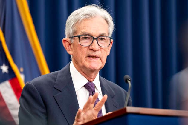 Chair of the Federal Reserve Jerome Powell announces interest rates are remaining steady during his final press conference as chair at the Federal Reserve in Washington, DC on Wednesday, April 29, 2026. Earlier today, the Senate Banking Committee voted to advance the nomination of Kevin Warsh, President Donald Trump s pick to succeed Powell.  WAP20260429418 BONNIExCASH