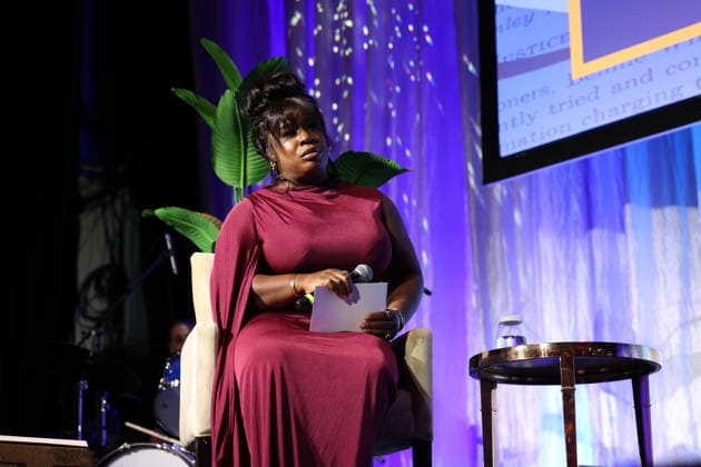 BEVERLY HILLS, CALIFORNIA - APRIL 29: Uzo Aduba speaks at the Public Counsel Awards Dinner on April 29, 2026 in Beverly Hills, California. Credit: USA  - ZUMAa123 20260429_zaa_a123_246 Copyright: xAdMediax