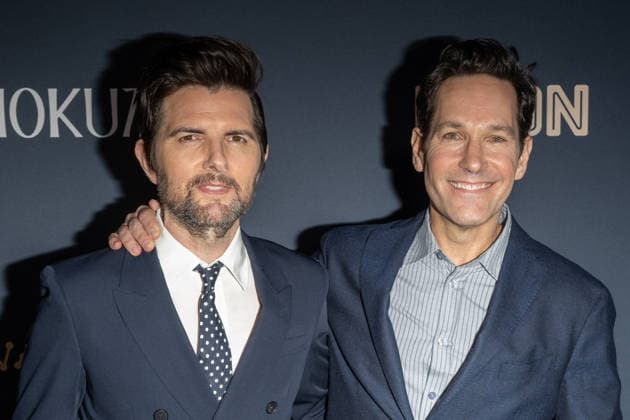 April 29, 2026, New York, United States: (L-R) Adam Scott and Paul Rudd attend Neon s Hokum New York premiere at Regal Union Square on April 29, 2026 in New York City. New York United States  - ZUMAs197 20260429_aaa_s197_230 Copyright: xRonxAdarx