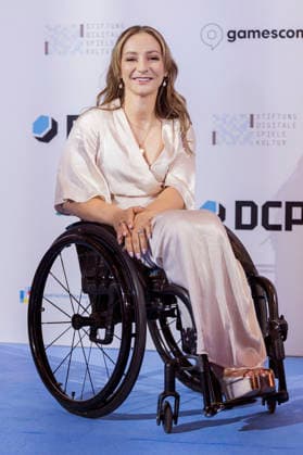 Kristina Vogel at the presentation of the German Computer Game Award 2026 in the Herkulessaal of the Munich Residence, 29 04 2026 Foto:xN.xKolinzx xFuturexImagex computerspielpreis_6405