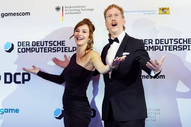 Katrin Bauerfeind and Uke Bosse at the presentation of the German Computer Game Award 2026 in the Herkulessaal of the Munich Residence, 29 04 2026 Foto:xN.xKolinzx xFuturexImagex computerspielpreis_6420